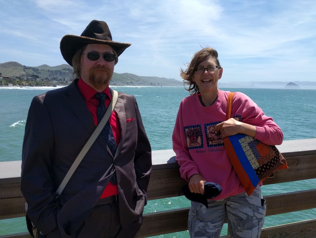 Christian and Sue at Cayucos Pier