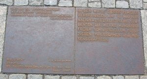 Bronze Plaque in Bebelplatz with Heinrich Heine Quote