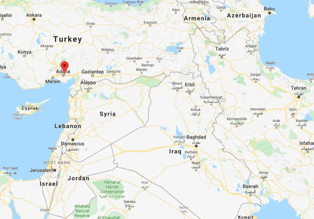 Map of Modern Levant and Northern Middle East