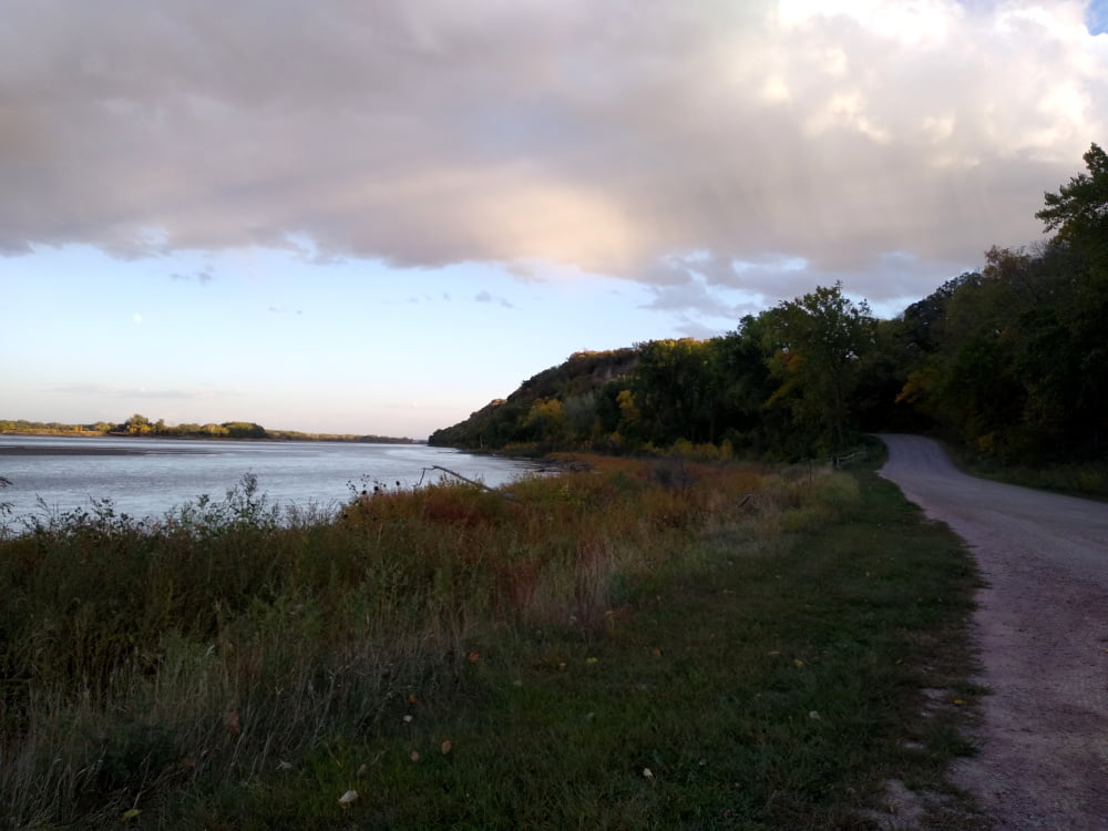 Missouri River looking downstream from Ponca State Park, NE