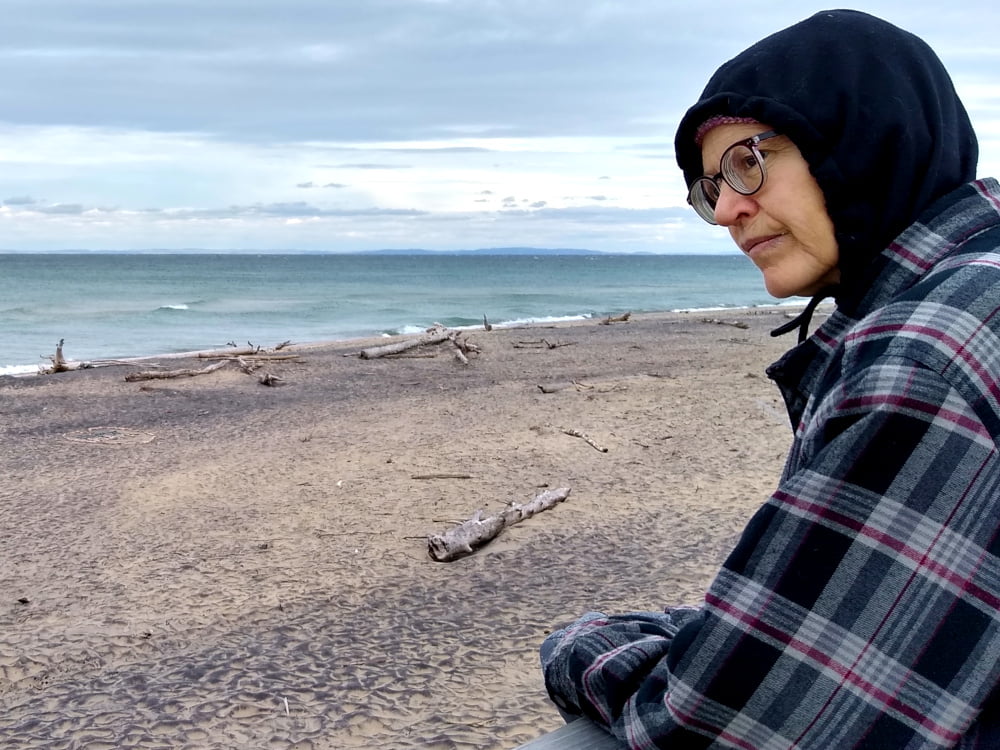 Sue at Whitefish Point