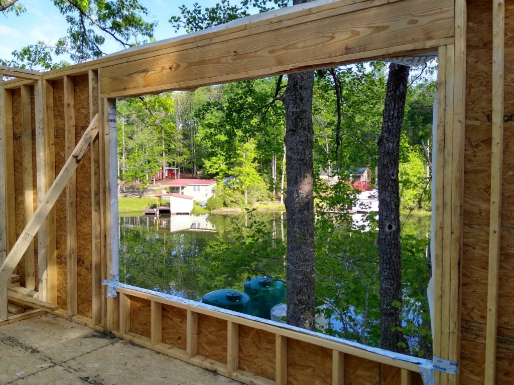 View through master bedroom window